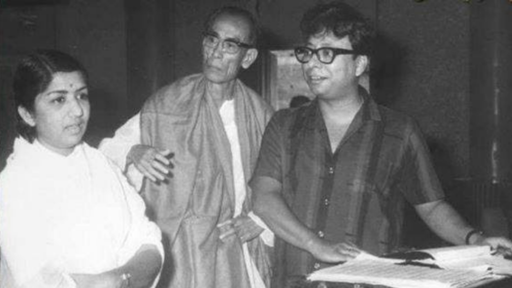 Pancham With His Father And Lata Didi