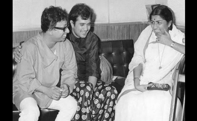 Pancham With Rajesh Khanna And Lata Didi