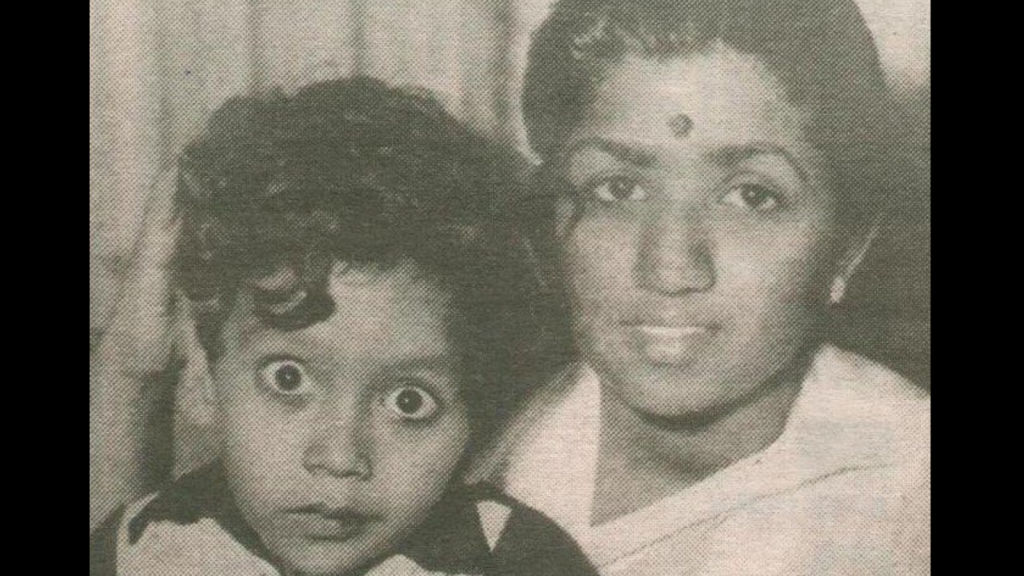 Little Bappi Lahiri With Lata Mangeshkar Little Bappi Lahiri With Lata Mangeshkar