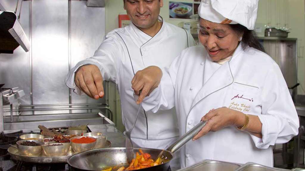 Asha Bhosle Cooking